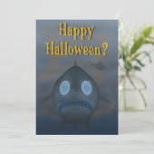 FishFolkArt Halloween 2024 Feestdagenkaart (Staand voorkant)