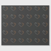 Fishhaak Elk Antler Heart Hunting Love Cadeaupapier (Vlak)