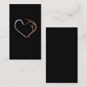 Fishhaak Elk Antler Heart Hunting Love Visitekaartje (Voorkant / Achterkant)