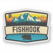 Fishhook, Alaska Sticker (Voorkant)
