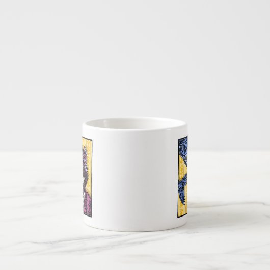 Fishhook - Pop Gothic Nachtmerrie Surreal Art 6 oz Espresso Kop (Voorkant)