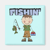 Fishin' Boy Tshirts en geschenken Magneet (Voorkant)