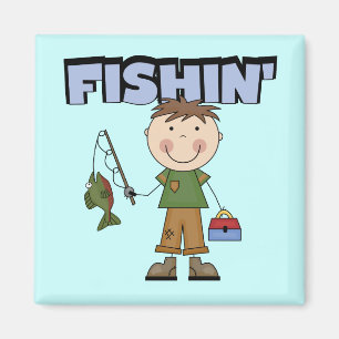 Fishin' Boy Tshirts en geschenken Magneet