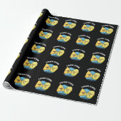 Fishin chips Grappig eten Pun Dark BG Cadeaupapier (Uitgerold)