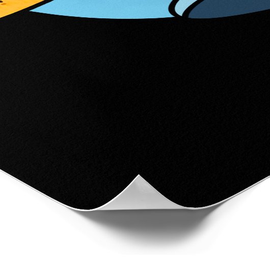 Fishin chips Grappig eten Pun Dark BG Poster (Hoek)