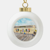 Fishin' Pier Grille Avalon NJ Keramisch Ornament (Voorkant)