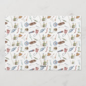 Fishing 1st Birthday Invitation | O-Fish-Ally One  Kaart (Achterkant)