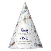 Fishing 1st Birthday | O-Fish-Ally One party Feesthoedjes (Voorkant)