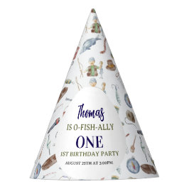 Fishing 1st Birthday | O-Fish-Ally One party Feesthoedjes