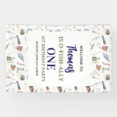 Fishing 1st Birthday | O-Fish-Ally One party Spandoek (Horizontaal)