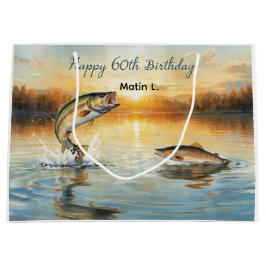 Fishing 60th Birthday  Groot Cadeauzakje