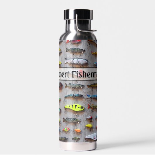 Fishing - a Board of Lures - Personalize Waterfles (Links)