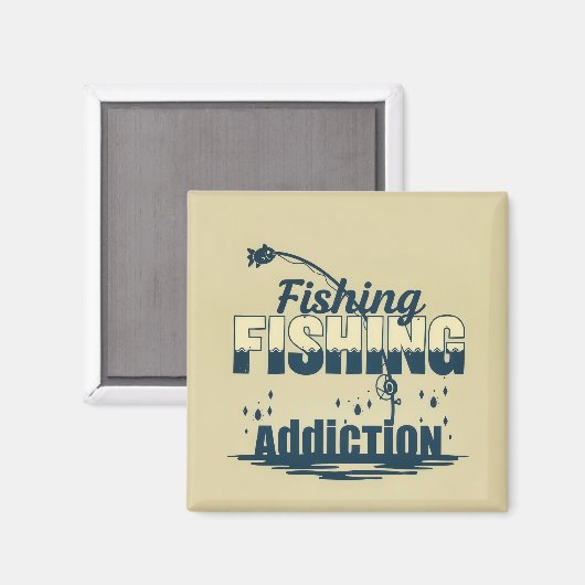 : Fishing Addiction Magneet (Voorkant / Achterkant)