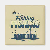 : Fishing Addiction Magneet (Voorkant)