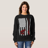 Fishing  American Flag Bass Fishing Trui (Voorkant volledig)