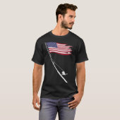 Fishing  American Flag Fishing Rod T-shirt (Voorkant volledig)