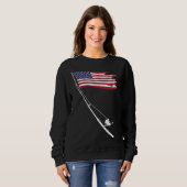 Fishing  American Flag Fishing Rod Trui (Voorkant volledig)