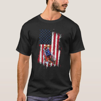 Fishing American Flag Vintage Usa Fisherman     1 T-shirt