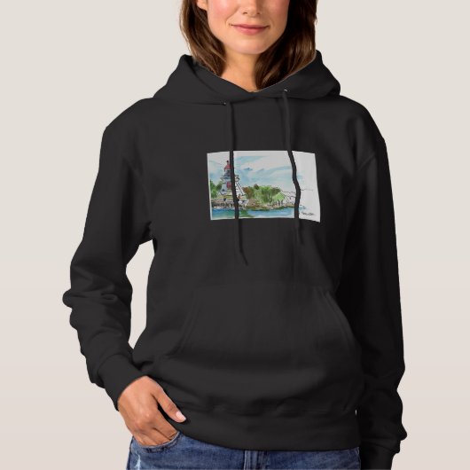 Fishing and Talking Around the Lighthouse Hand Dra Hoodie (Voorkant)
