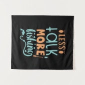 Fishing Art Less Talk More Fishing Wandkleed (Voorkant (horizontaal))