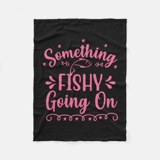 Fishing Art Something Fish Going On Fleece Deken (Voorkant)
