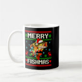 Fishing B Fish Merry Fishmas Fisherman Ugly Christ Koffiemok (Links)