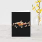 Fishing B Fish Mountain Star Fisherman Art Men Wom Kaart (Gele Bloem)