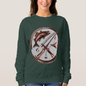 Fishing Badge Design – Women’s Sweatshirt (Voorkant)