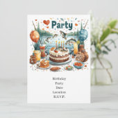 Fishing Birthday Party Kaart (Staand voorkant)