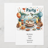 Fishing Birthday Party Kaart (Voorkant / Achterkant)