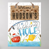 Fishing Birthday Welcome Sign Poster
