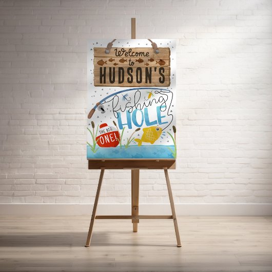 Fishing Birthday Welcome Sign Poster