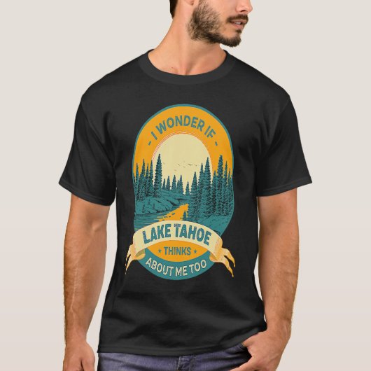 Fishing Boating Camping Lake Vacation Lake Tahoe T-shirt (Voorkant)