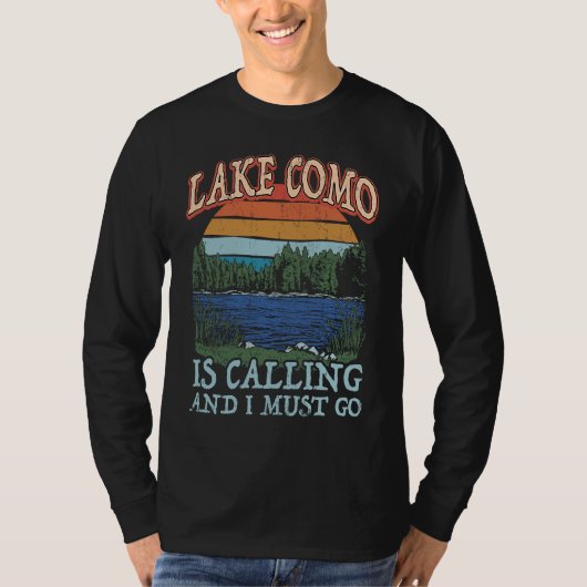Fishing Boating Camping Retro Lake Vacation Lake C T-shirt (Voorkant)