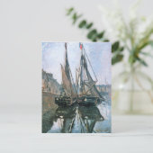 Fishing Boats at Honfleur by Claude Monet Briefkaart (Staand voorkant)