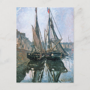 Fishing Boats at Honfleur by Claude Monet Briefkaart