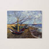 Fishing Boats on Beach Art Painting Legpuzzel (Horizontaal)