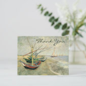 Fishing Boats on the Beach by Vincent van Gogh Briefkaart (Staand voorkant)