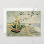 Fishing Boats on the Beach by Vincent van Gogh Briefkaart (Voorkant / Achterkant)