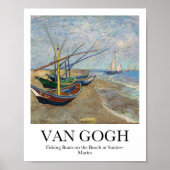 Fishing Boats on the Beach by Vincent van Gogh Poster (Voorkant)