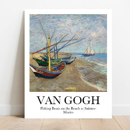Fishing Boats on the Beach by Vincent van Gogh Poster