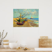Fishing Boats on the Beach by Vincent van Gogh Poster (Keuken)