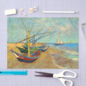 Fishing Boats on the Beach by Vincent van Gogh Tissuepapier (Craft)