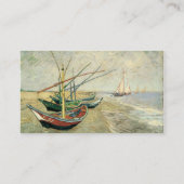 Fishing Boats on the Beach by Vincent van Gogh Visitekaartje (Achterkant)