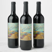 Fishing Boats on the Beach by Vincent van Gogh Wijn Etiket (Flessen)