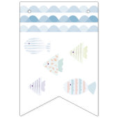 Fishing Boy Float Buoy Happy 1st Birthday Vlaggetjes (Eerste vlag)