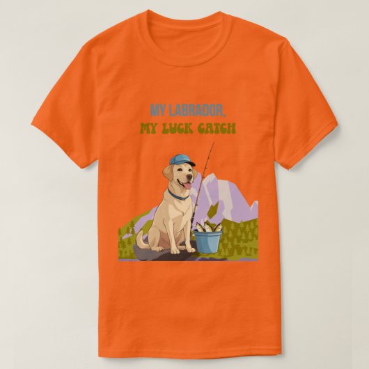 Fishing Buddy – Labrador Retriever-editie T-shirt (Design voorkant)
