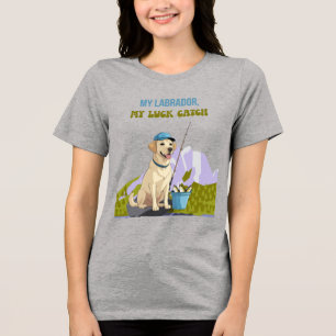 Fishing Buddy – Labrador Retriever Editie Tri-Blend Shirt