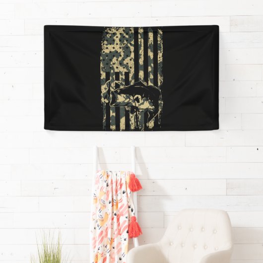 Fishing Camouflage USA Flag for Bass Fisherman Spandoek (Insitu)