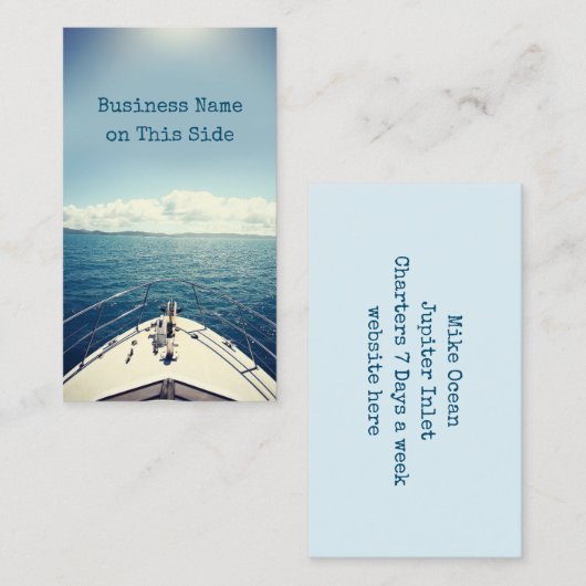 Fishing Charter Visitekaartje (Voorkant / Achterkant)